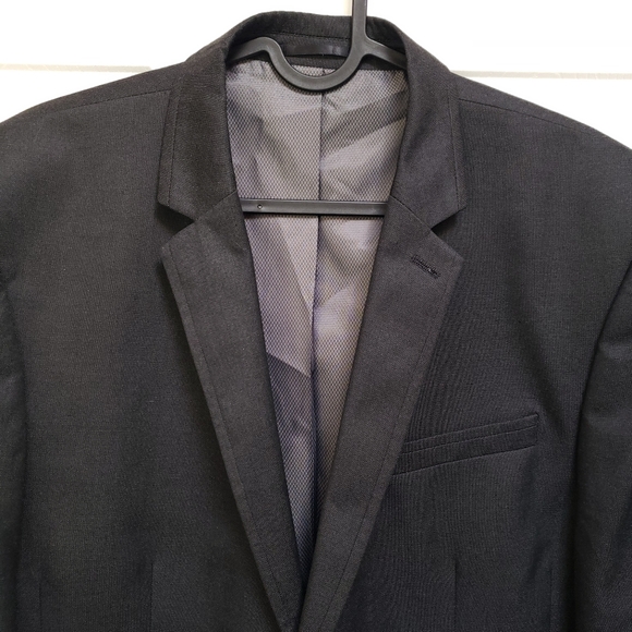 Cedarwood State Dark Gray Slim Fit Two Button Blazer Suit Jacket - Picture 2 of 8